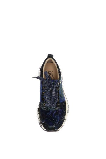 Sneakers in velluto blu e bordeaux con plantare estraibile Laura Vita - 6