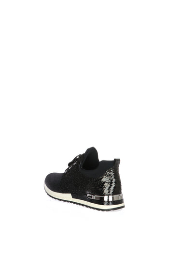 Sneakers nera e argento Remonte - 4