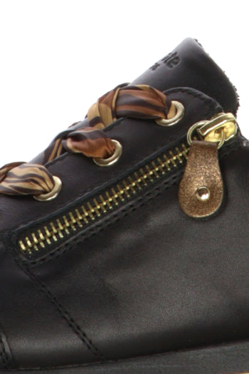 Sneakers nera laccio colorato - 6