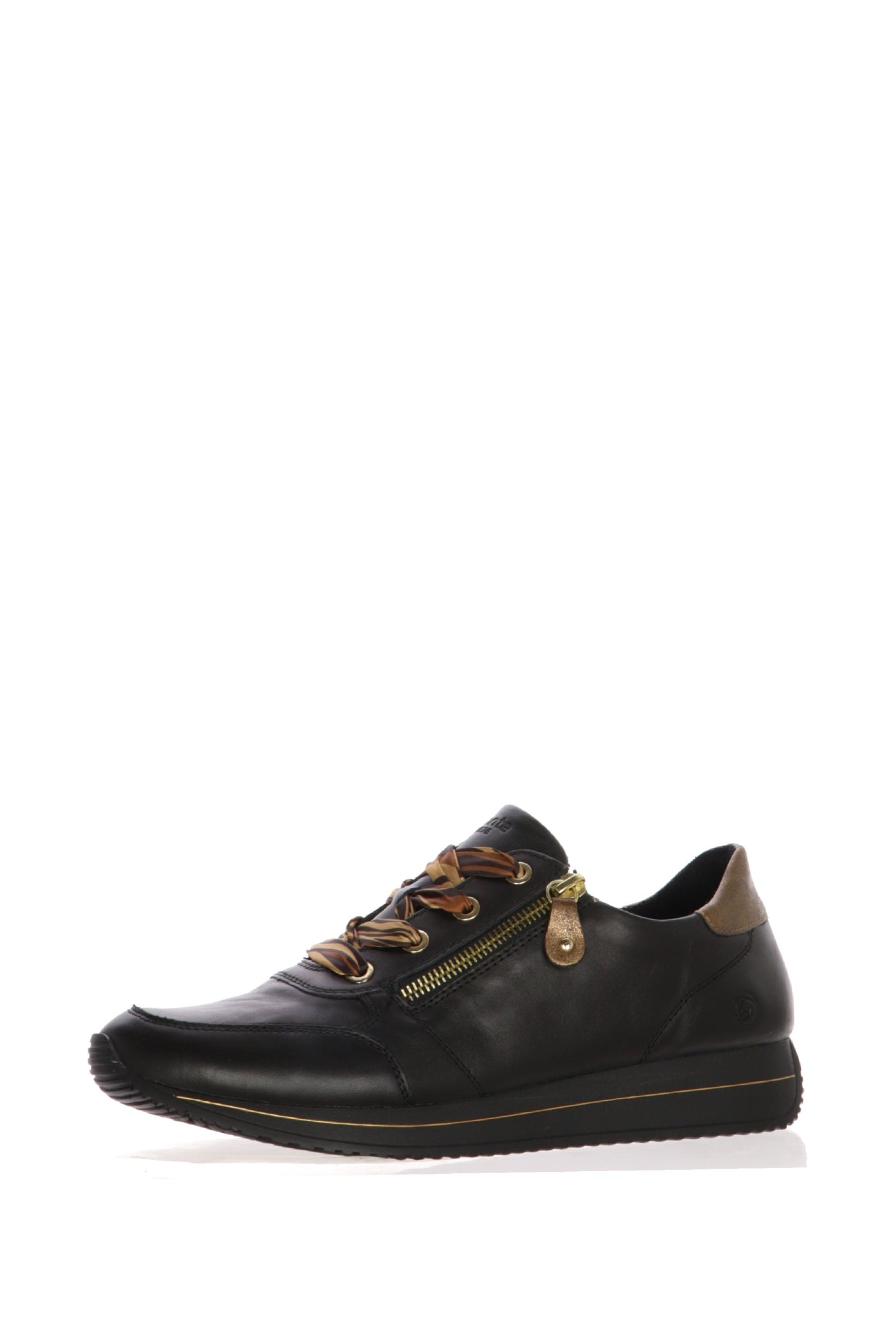 Sneakers nera laccio colorato