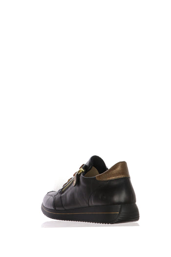 Sneakers nera laccio colorato - 4