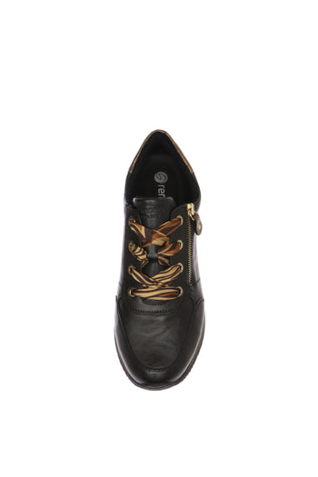 Sneakers nera laccio colorato - 3