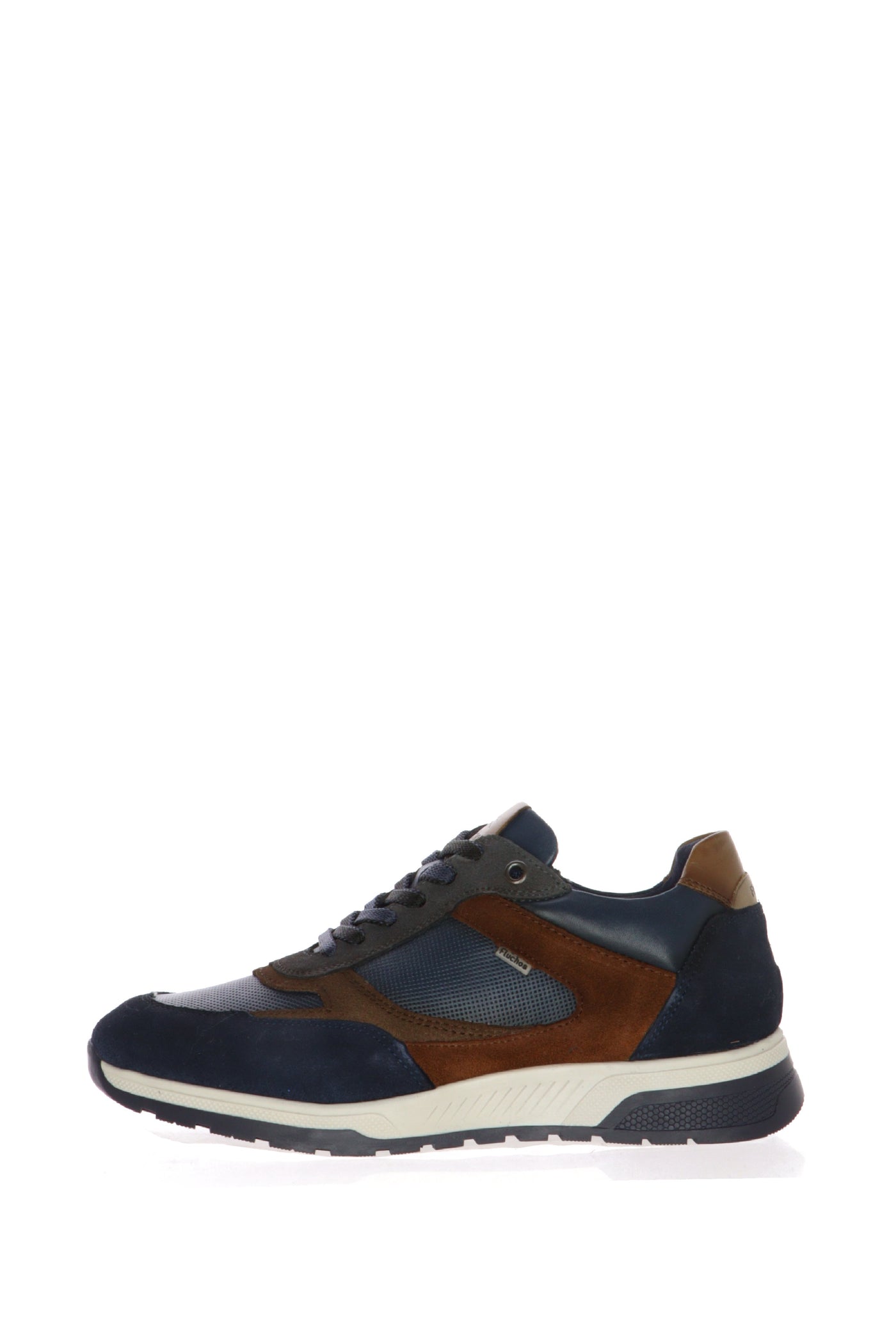 Sneakers scamosciata blu  con lacci Fluchos