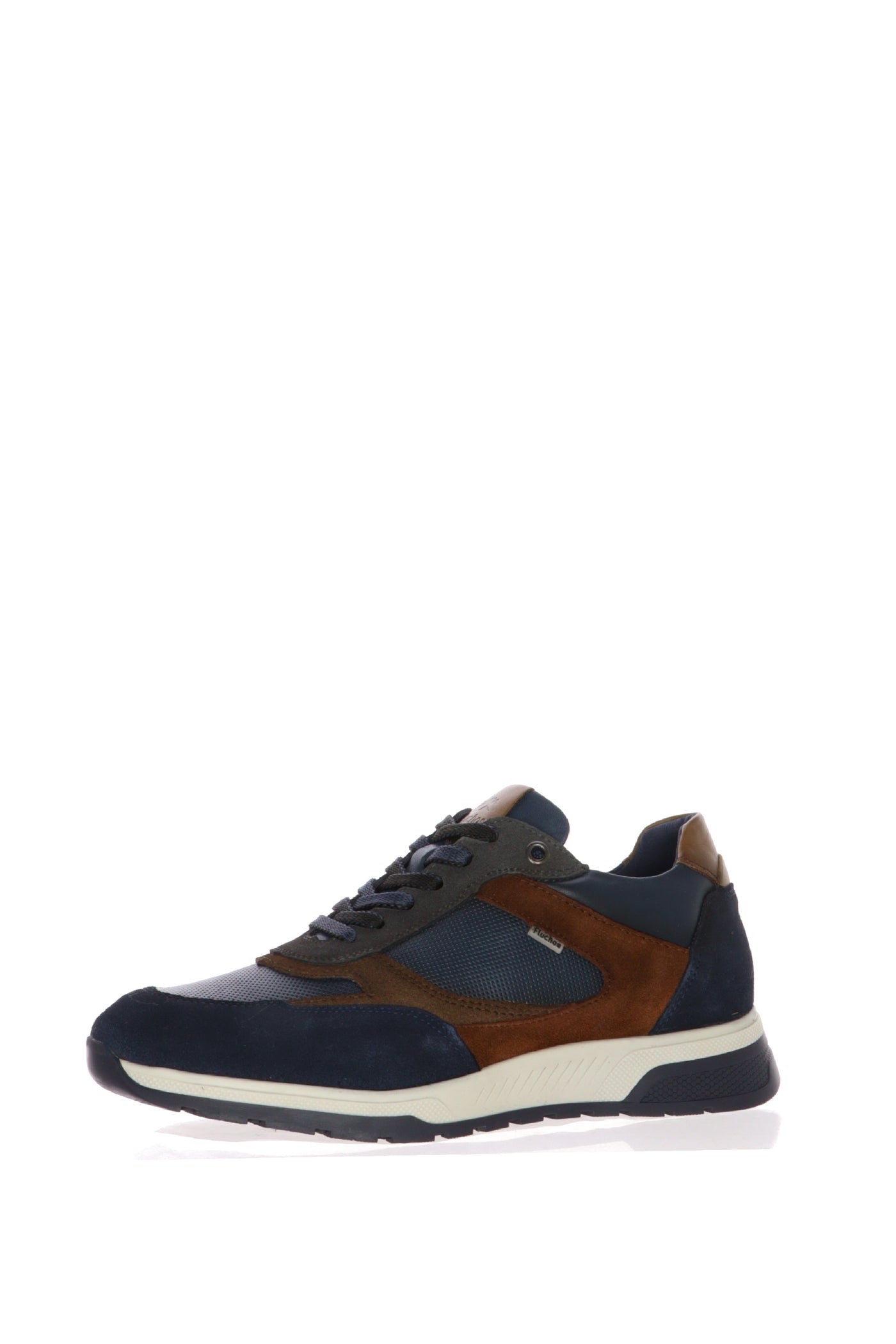 Sneakers scamosciata blu  con lacci Fluchos 2