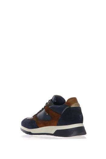 Sneakers scamosciata blu  con lacci Fluchos - 3