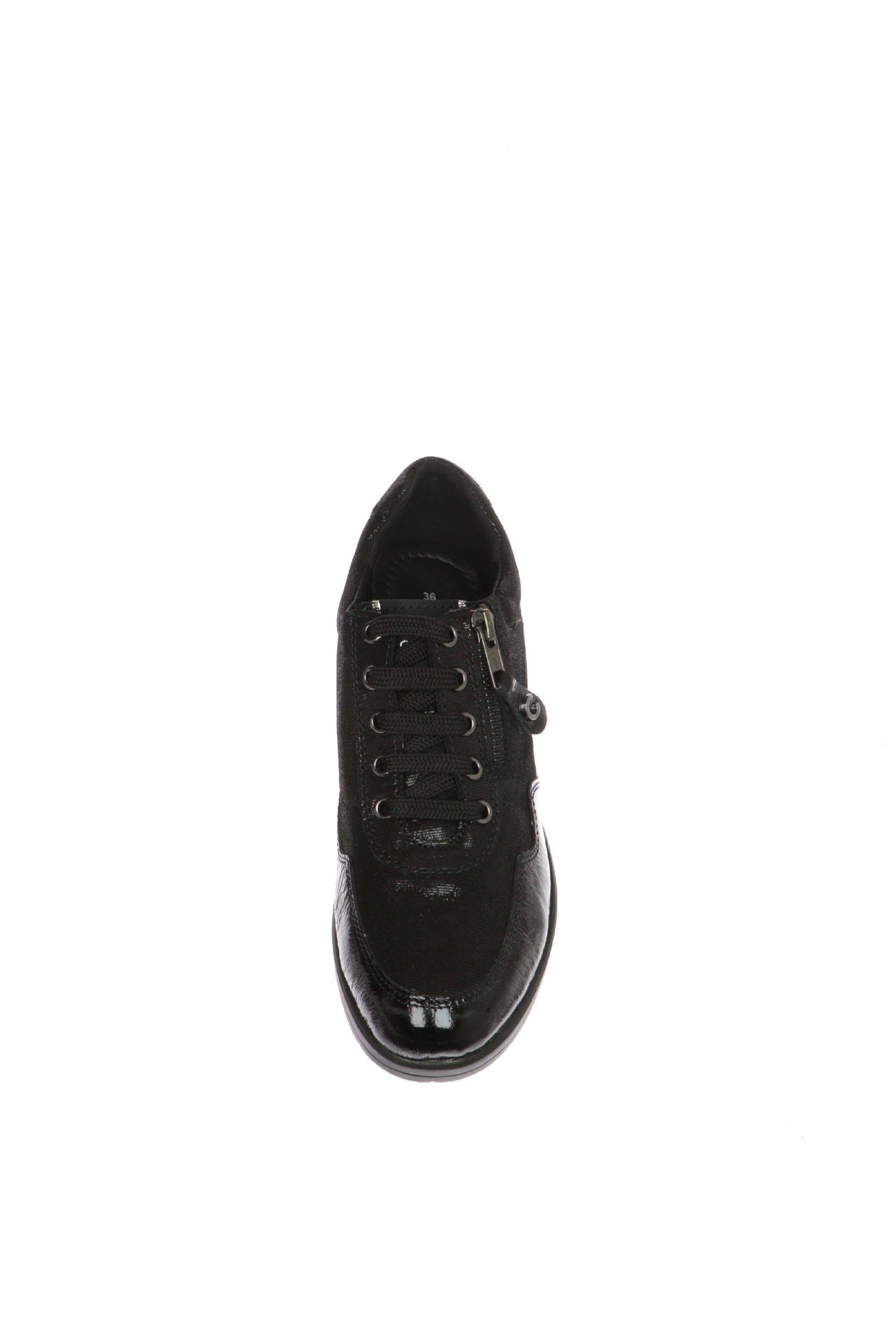 Sneakers sportiva nera con cerniera  Cinzia Soft