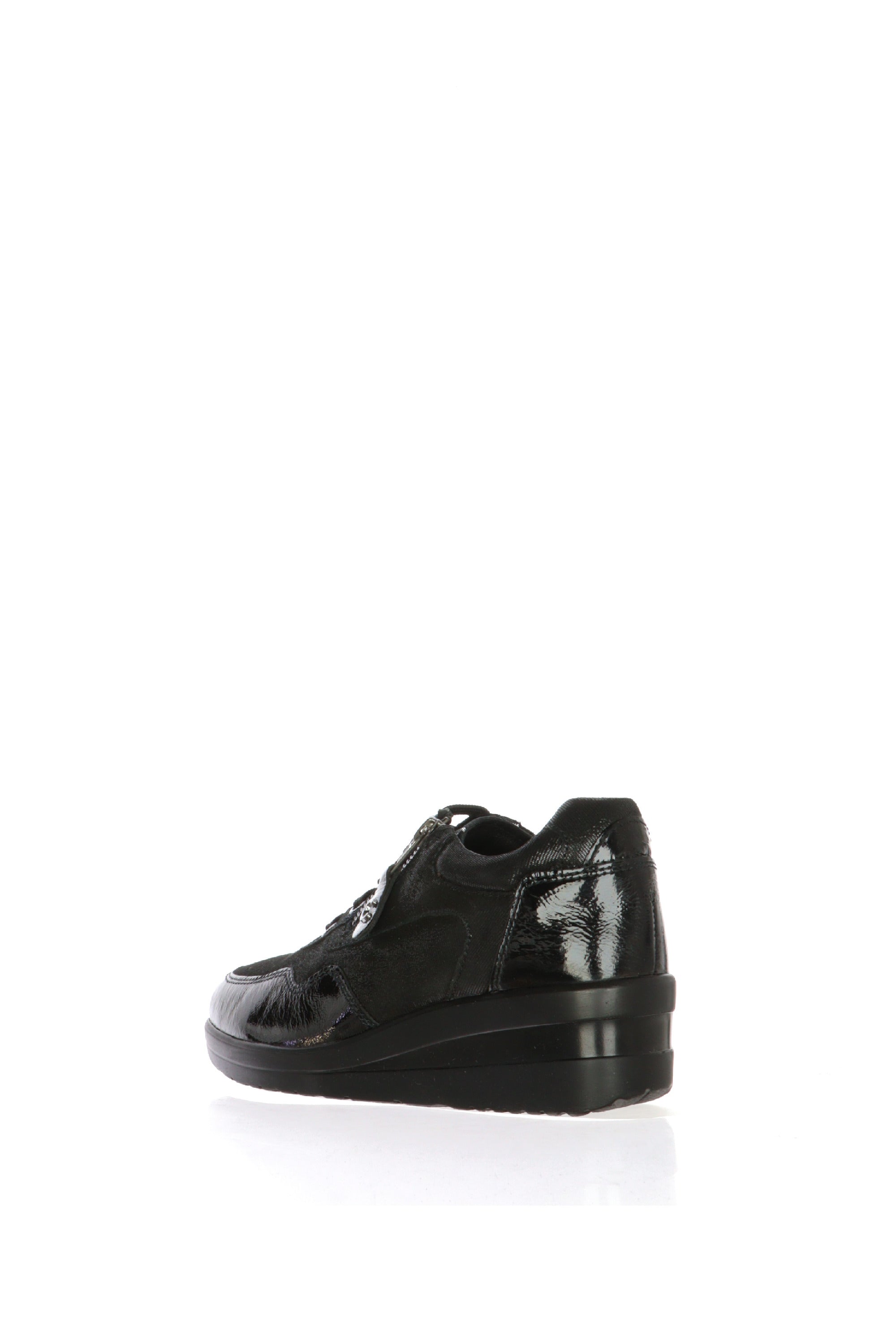 Sneakers sportiva nera con cerniera  Cinzia Soft