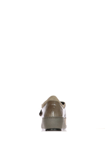 Sneakers tortora e nero elasticizzata con strappo regolabile - 7