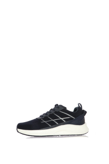 Sneakers uomo  in tessuto verde e blu con lacci - 3