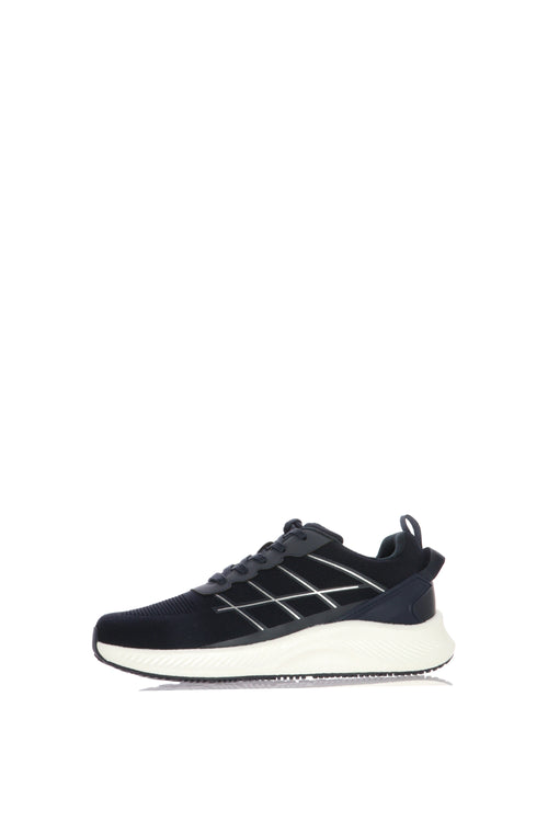 Sneakers uomo  in tessuto verde e blu con lacci - 2