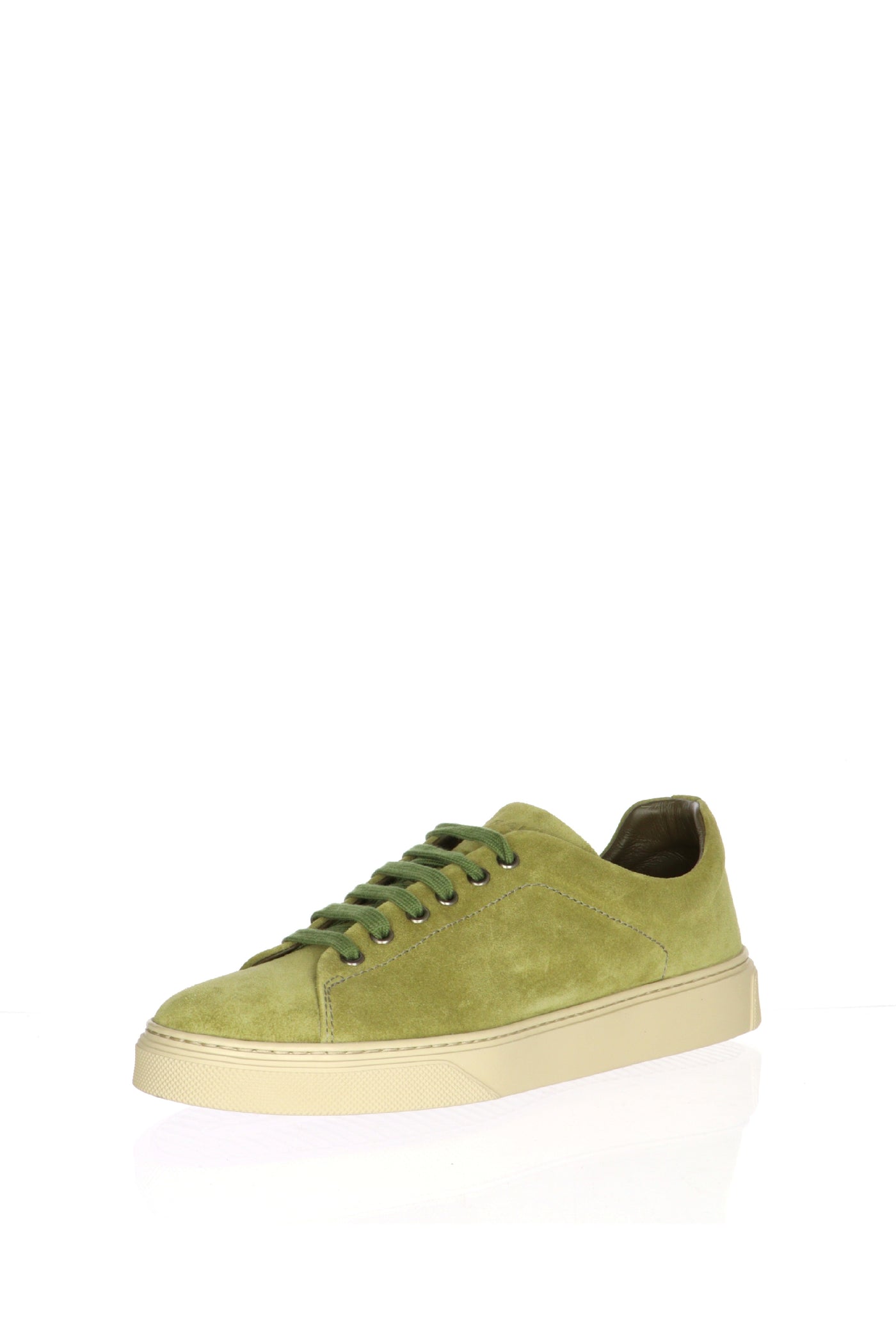 Sneaker urban in camoscio verde Frau 2