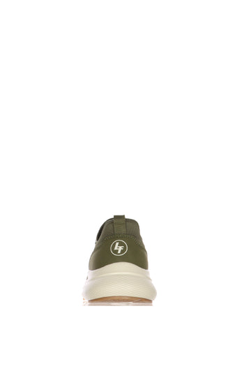 Sneakers verde in tessuto elastico - 5