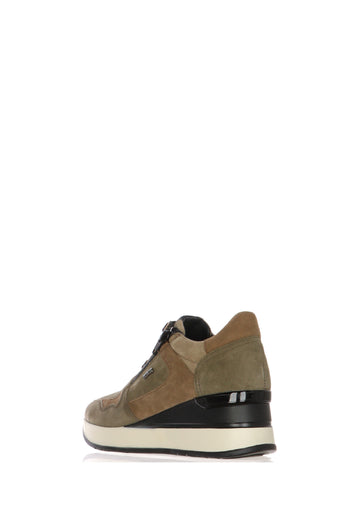 Sneakers visone con lacci e cerneiera plantare estraibile Cinzia Soft - 4