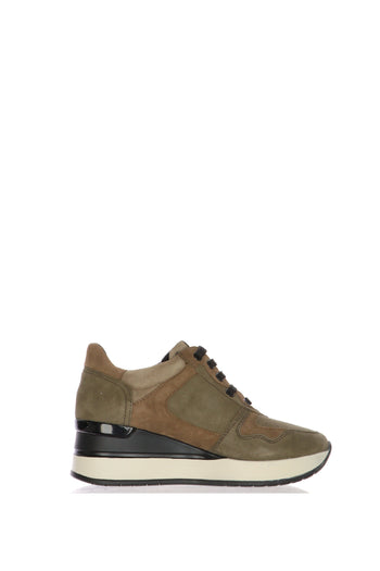 Sneakers visone con lacci e cerneiera plantare estraibile Cinzia Soft - 3