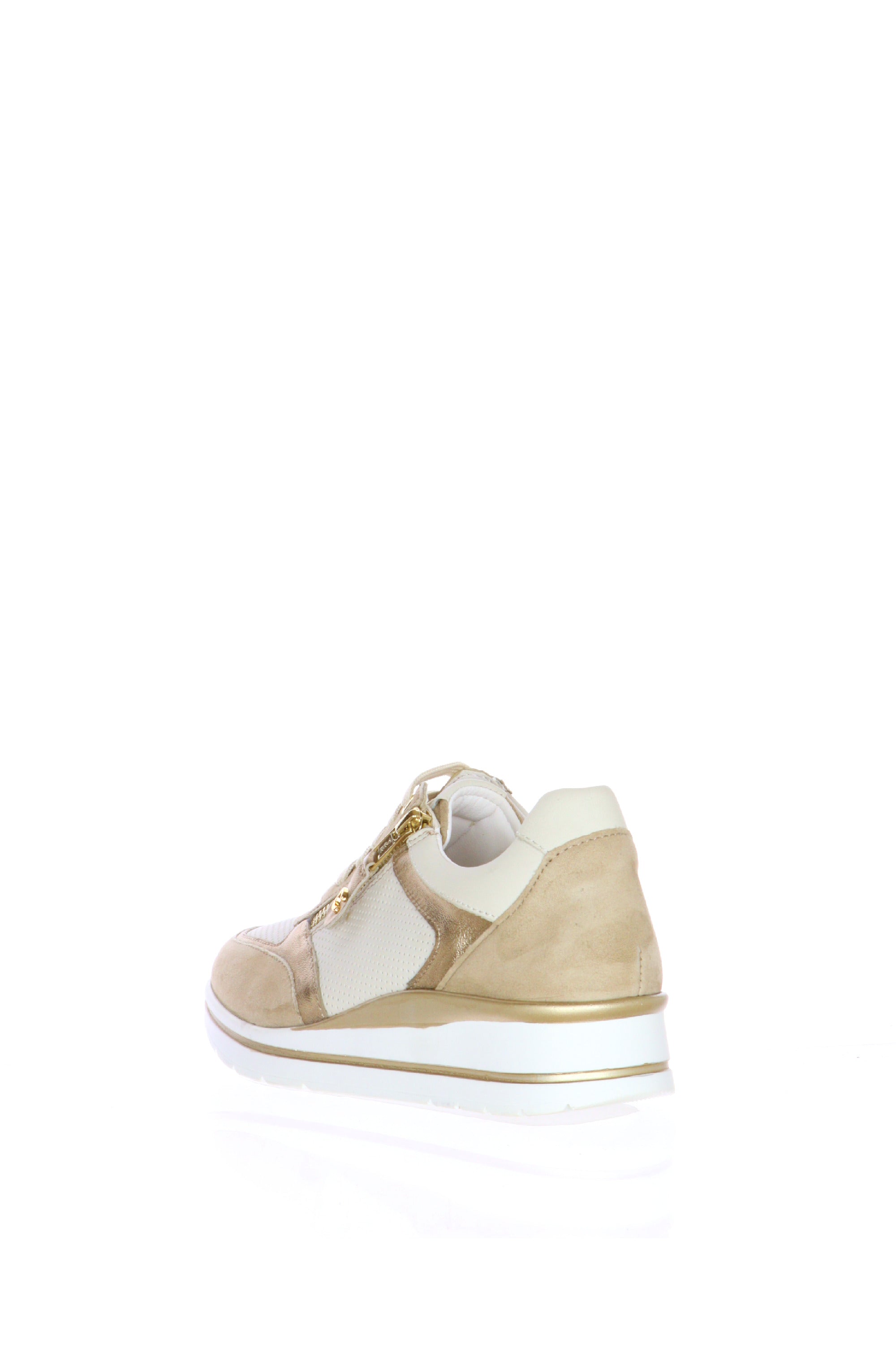 Sneaker traforata bianca e beige Cinzia Soft