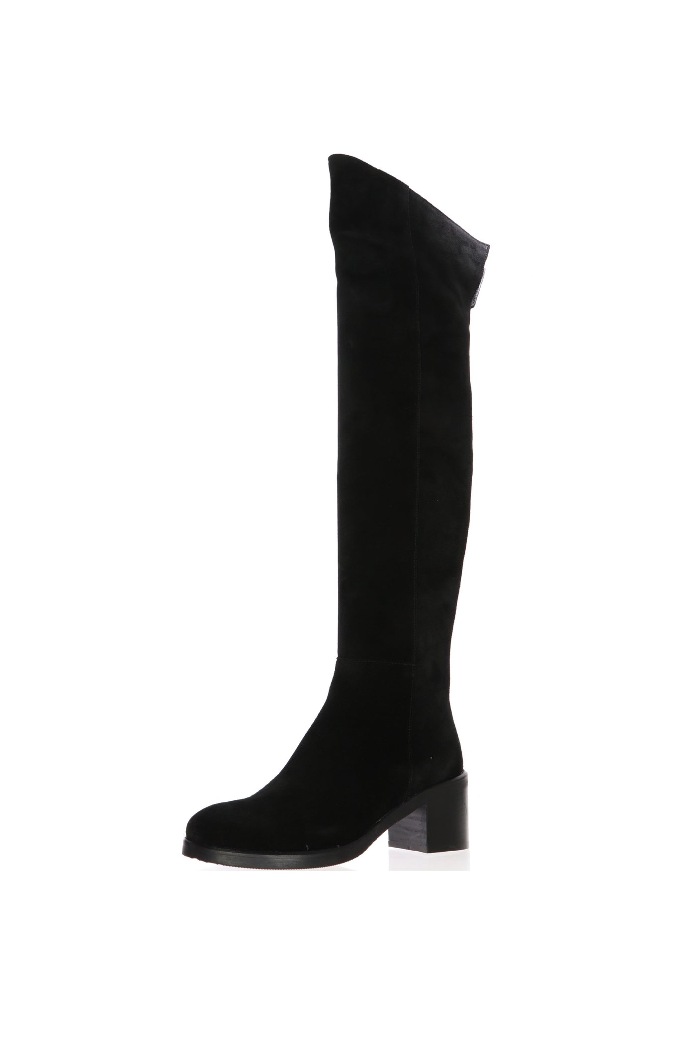 Stivale in camoscio nero alto sopra al ginocchio Gianni Crasto 2
