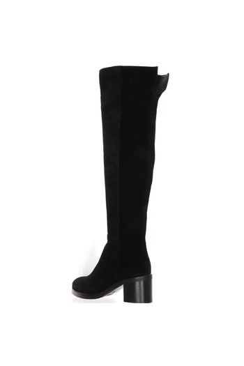 Stivale in camoscio nero alto sopra al ginocchio Gianni Crasto - 4
