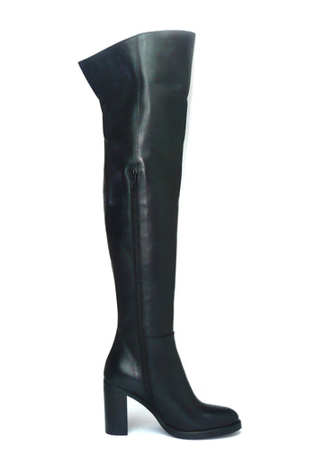 Stivale gambale alto in vera pelle  Made in Italy - 3