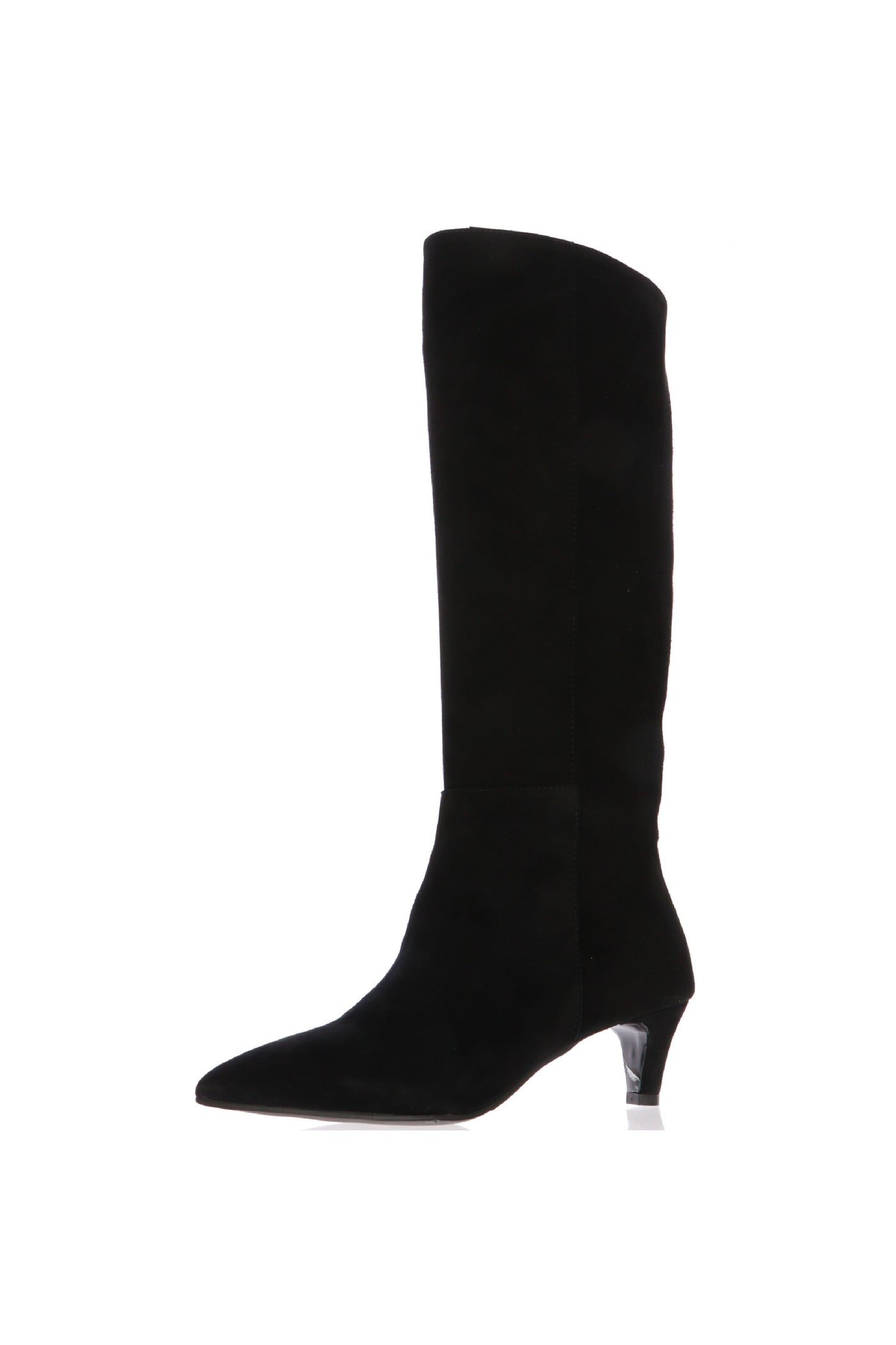 Stivale in camoscio nero e vinaccio con tacco basso Gianni Crasto 2