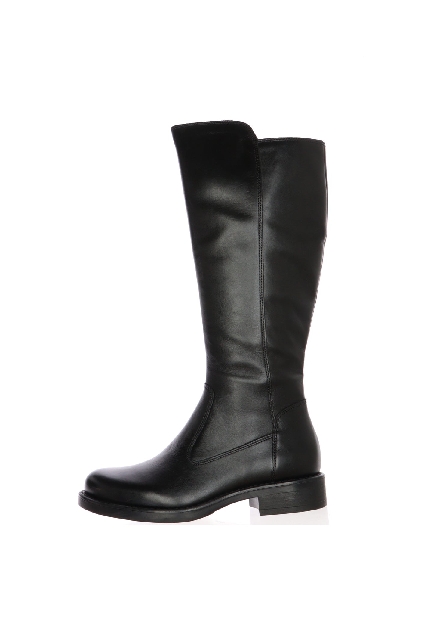 Stivale in pelle castagno e nero Cinzia Soft