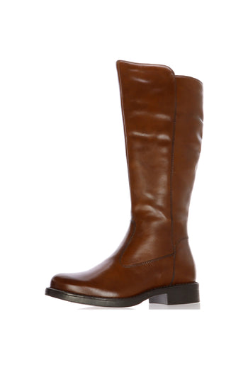 Stivale in pelle castagno e nero Cinzia Soft - 4