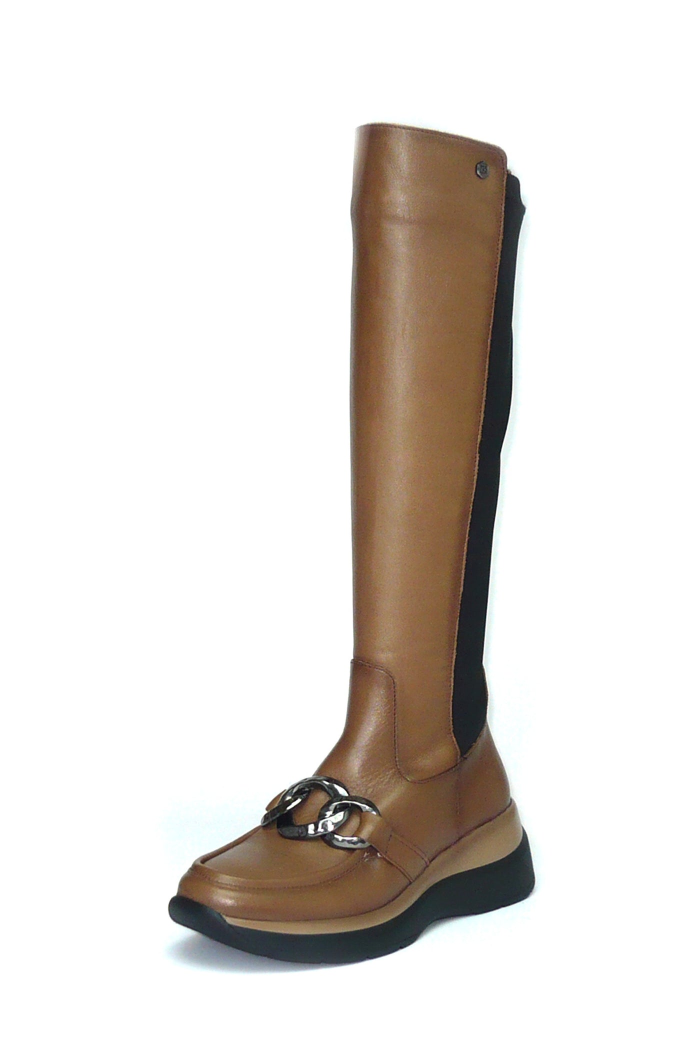 Stivale in pelle con gambale elastico sul polpaccio Dorking by Fluchos. 2