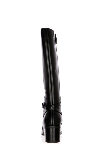 Stivale in pelle nera con tacco basso Cinzia Soft - 5