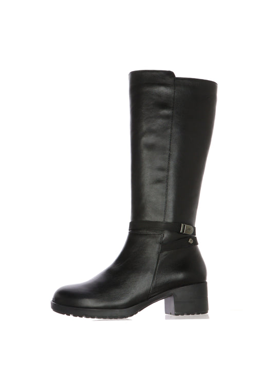 Stivale in pelle nero - 1