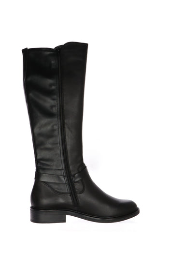 Stivale in pelle nero con gamabale elastico Remonte - 3