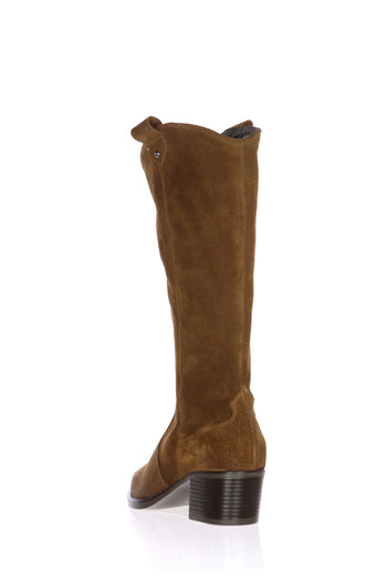 Stivale in pelle scamosciata cuoio Soffice Sogno - 5