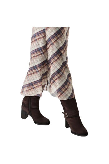 Stivale marrone in camoscio con tacco Tamaris - 6