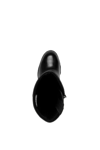 Stivale nero in pelle con tacco Tamaris - 4