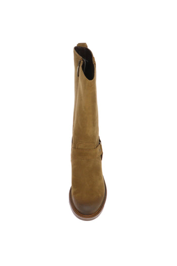 Stivale stile biker  in camoscio camel Tamaris - 3