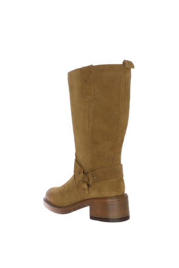 Stivale stile biker  in camoscio camel Tamaris - 4