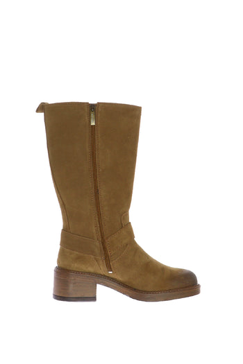 Stivale stile biker  in camoscio camel Tamaris - 6