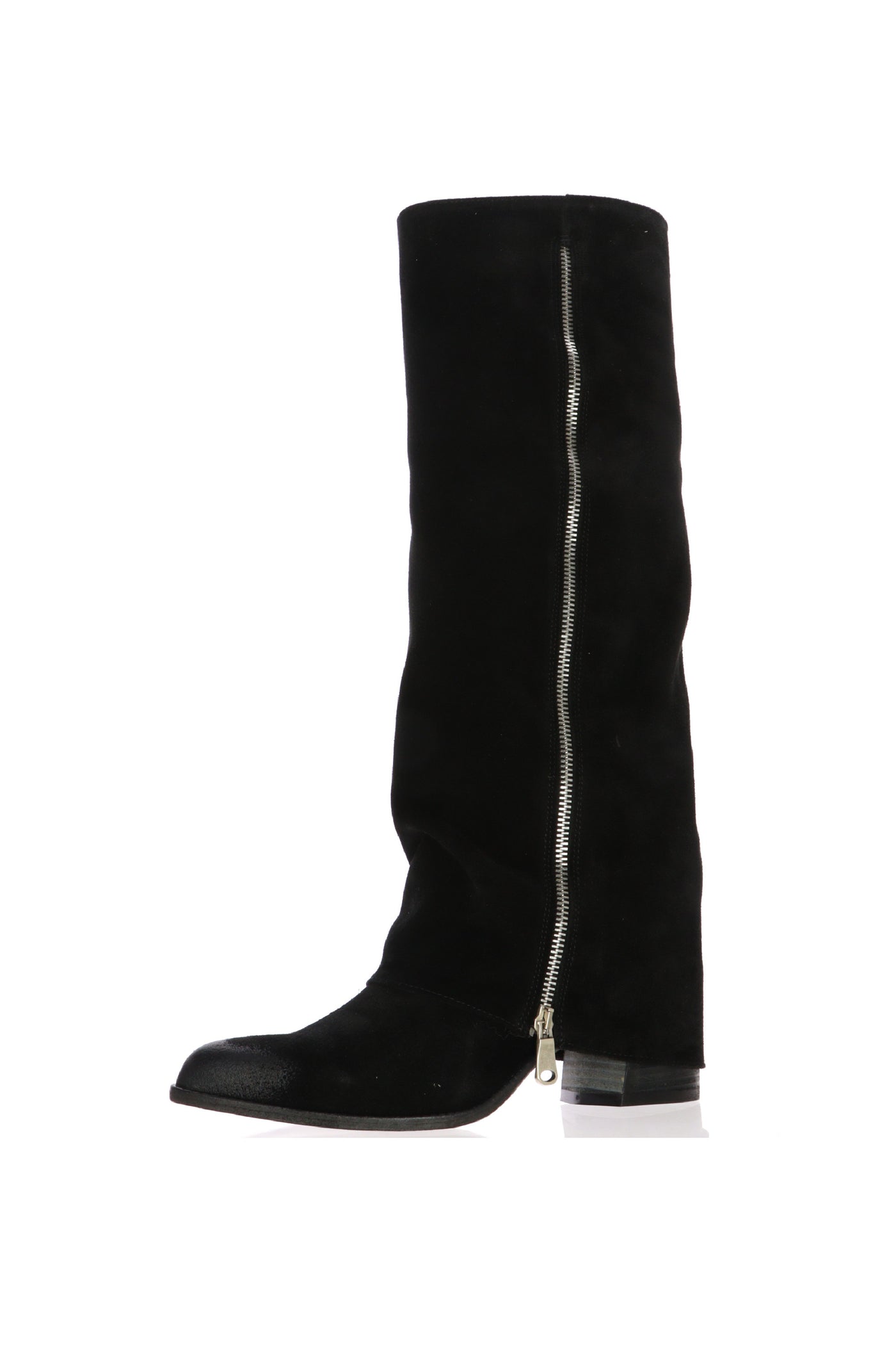 Stivale tendenza in camoscio nero e tortora Gianni Crasto 2