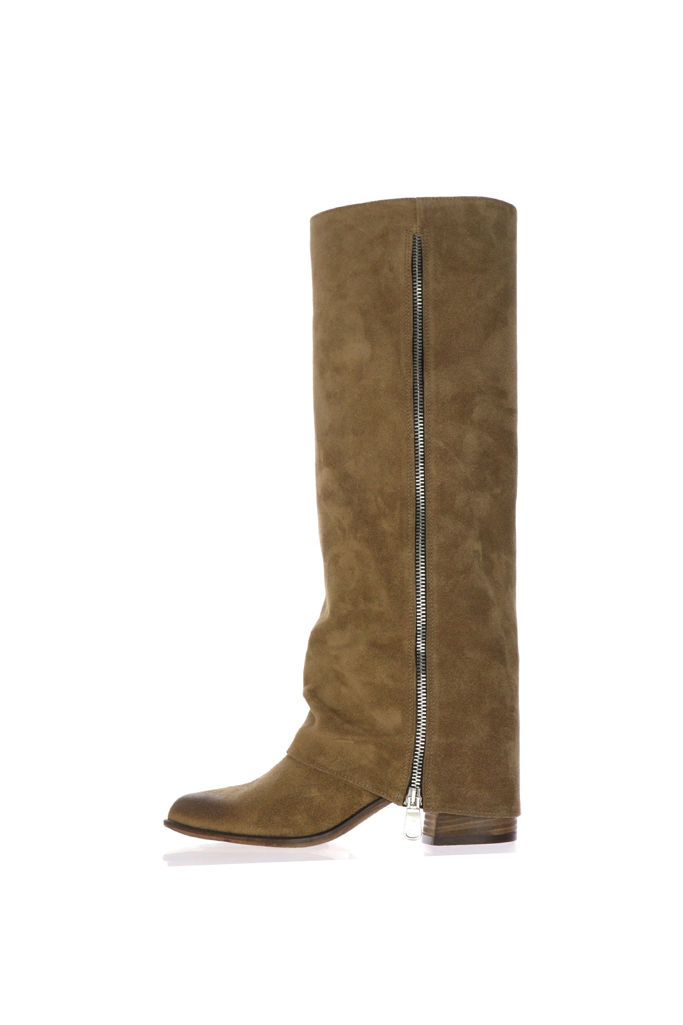 Stivale tendenza in camoscio nero e tortora Gianni Crasto 2