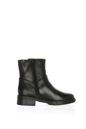 Stivaletto biker in pelle nera Tamaris - 4