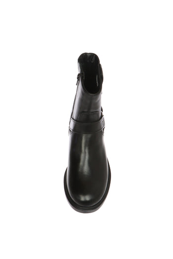 Stivaletto biker in pelle nera Tamaris - 6
