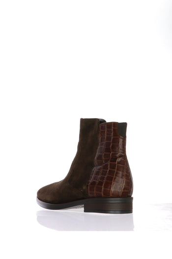 Stivaletto camoscio e pelle moro donna n 42 43 Ara - 4