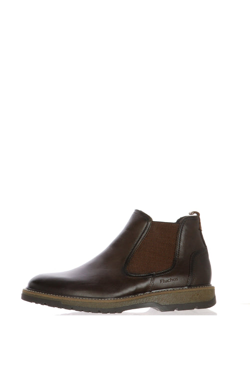 Stivaletto chelsea in pelle marrone - 1