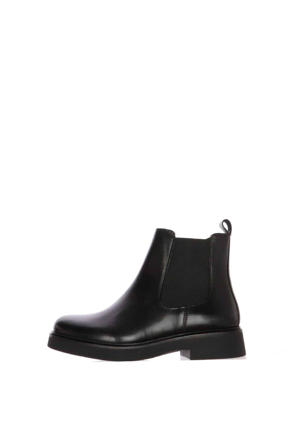 Stivaletto chelsea in pelle nera con cerniera