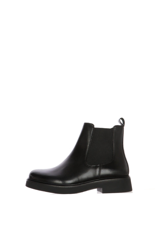 Stivaletto chelsea in pelle nera con cerniera - 1