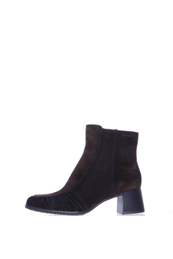 Stivaletto con impunture a vista bordeaux e marrone - 3