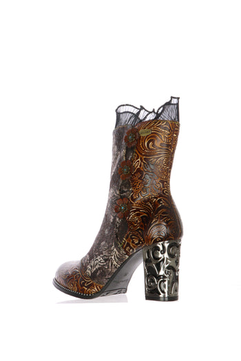 Stivaletto donna casula effetto Floreale Vintage Laura Vita - 4