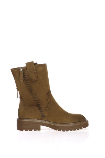 Stivaletto donna in pelle scamosciata tortora Tamaris - 3