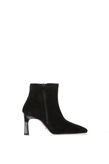 Stivaletto donna nero in Camoscio con elastico laterale - 4