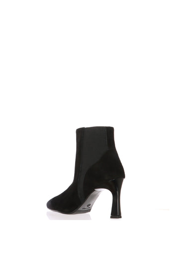 Stivaletto donna nero in Camoscio con elastico laterale - 5