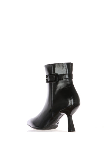 Stivaletto elegante  in pelle nera tacco a spillo e punta sfilata Melluso - 4