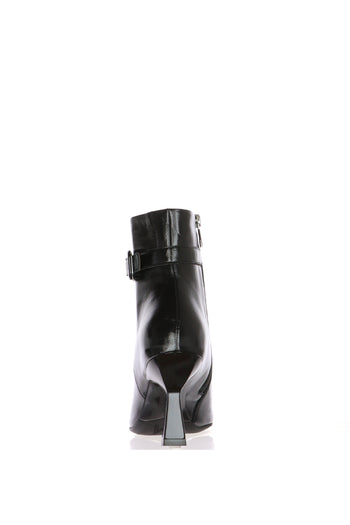 Stivaletto elegante  in pelle nera tacco a spillo e punta sfilata Melluso - 5